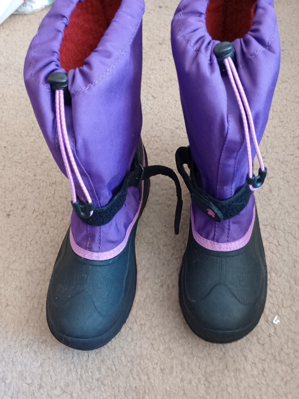 Kamik Purple and Black Kids Snow Boots